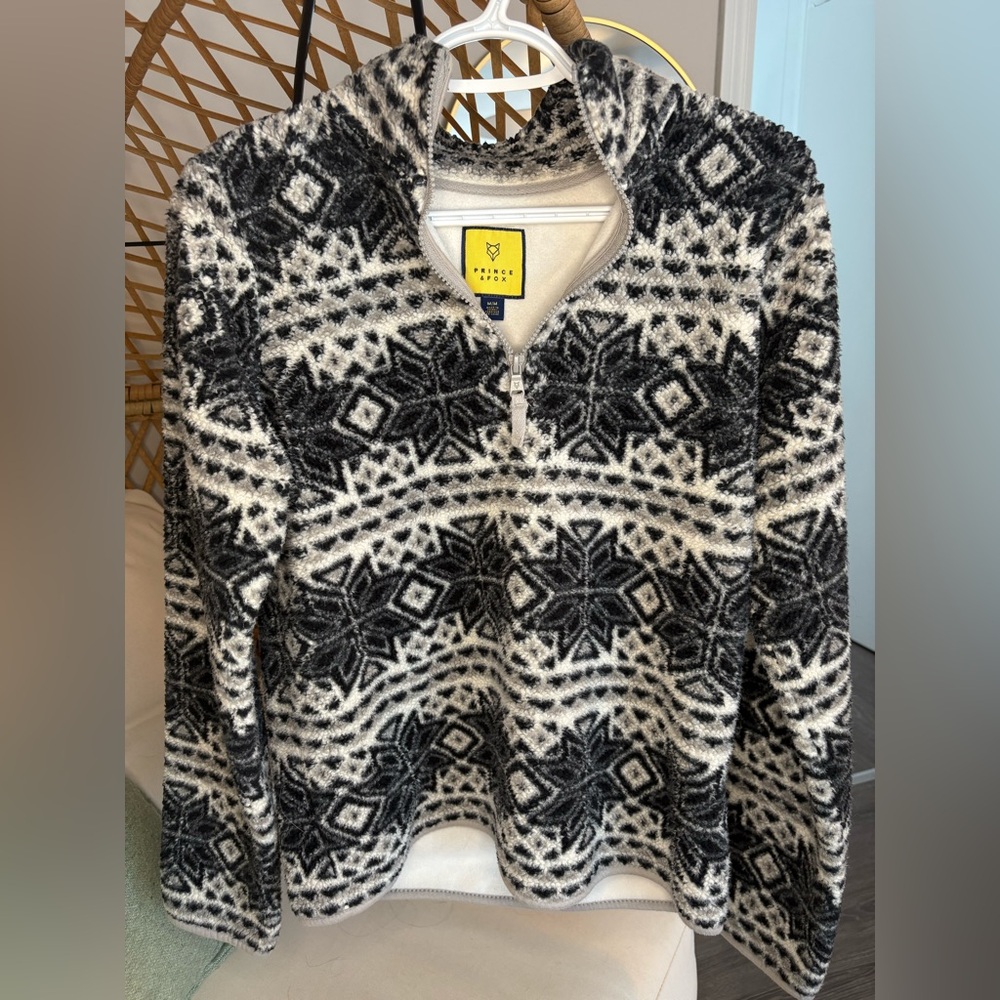 Prince & Fox Black and White Cowl Sweater